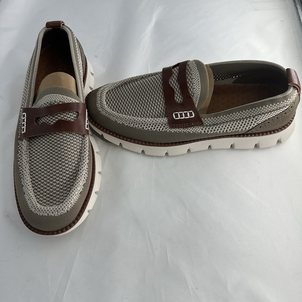 Cole Haan Zerogrand Remastered Stitchlite Penny Loafers Gray Mens 8